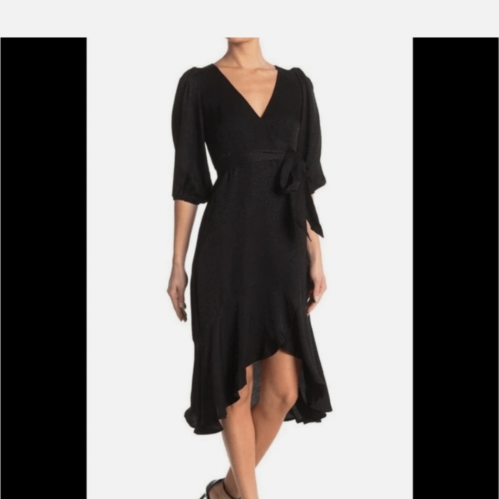 NWT Good American Leopard Jacquard Wrap Maxi Dress